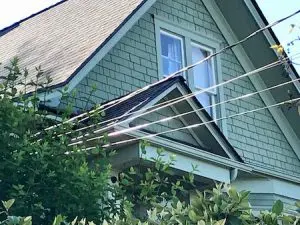 Photo of house showing how overhead wires impact views