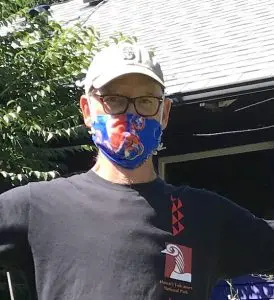 Peter, wearing a Covid19 mask