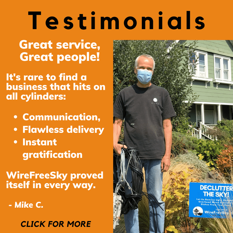 Testimonial & photo of Wire Free Sky Client - Click for more